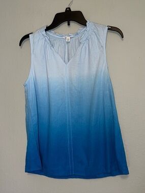 Time and Tru Ruffle Collar Tank Top Size S